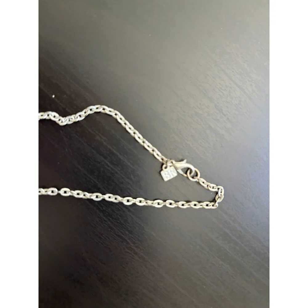 Banana Republic Silver Tone Statement Necklace Organic Disc Chunky Minimalist